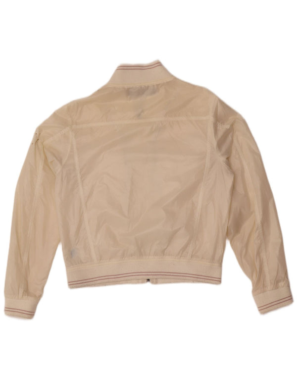 Giubbotto bomber da donna Calvin Klein Jeans UK 16 Large in poliammide bianco sporco