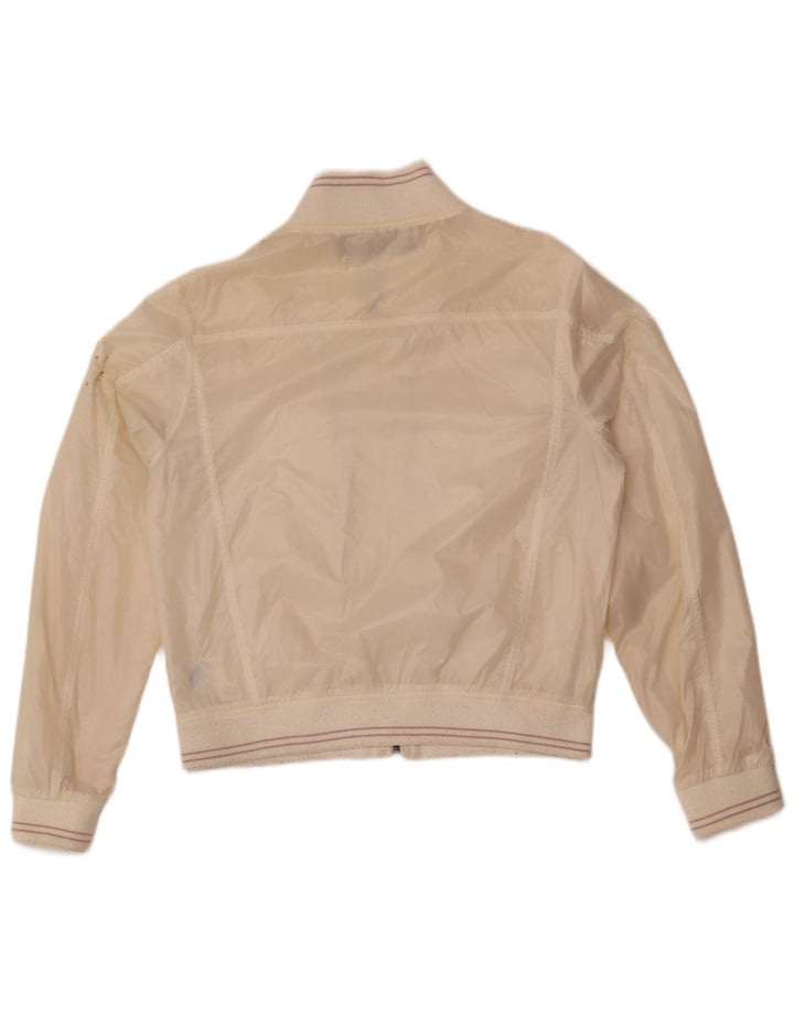 Giubbotto bomber da donna Calvin Klein Jeans UK 16 Large in poliammide bianco sporco