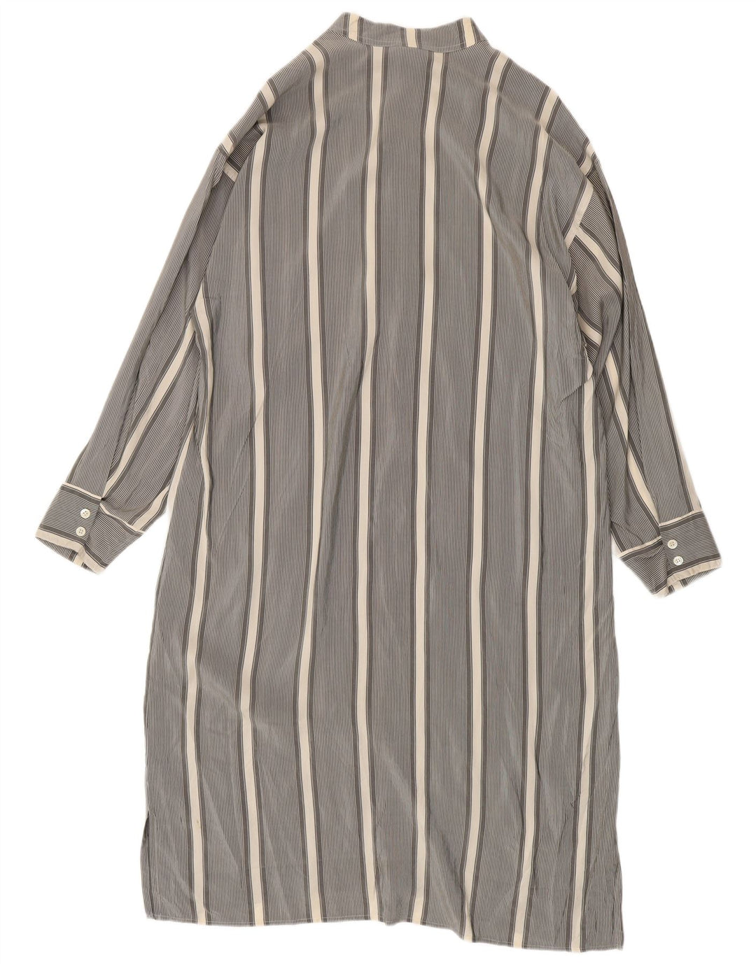 Abito camicia pullover a maniche lunghe da donna Valentino IT 52 2XL Grigio a righe