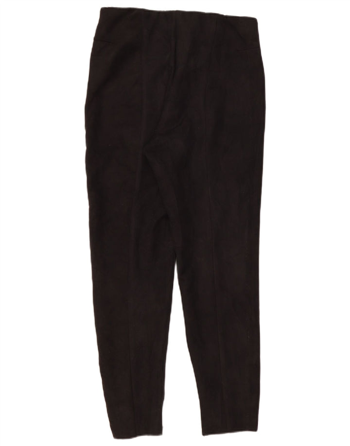 Pantaloni casual slim da donna Zara grandi W32 L26 poliestere nero