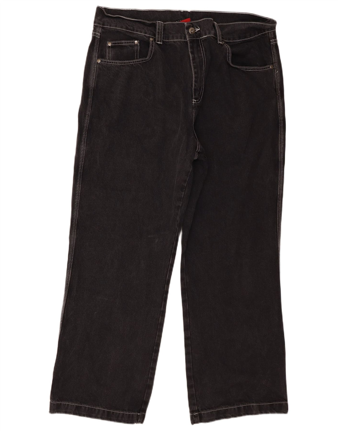 Jeans dritti da uomo Kickers W36 L28 cotone nero