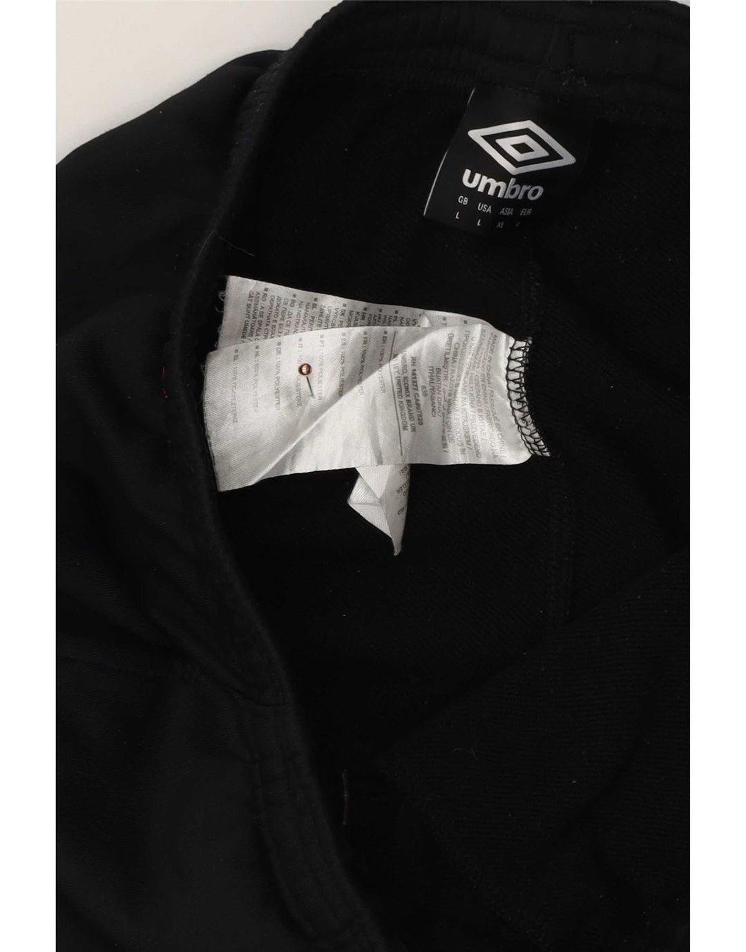 Leggings Umbro da uomo grandi sportivi in poliestere nero