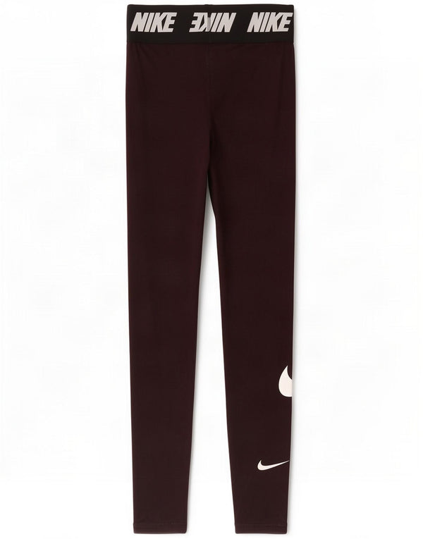 Nike Leggings grafici da donna UK 8 Small Borgogna Cotone