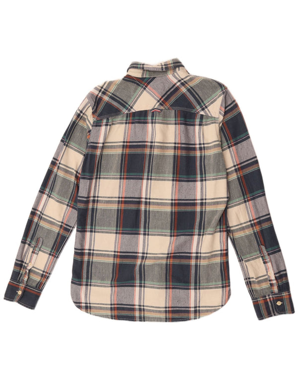 Tommy Hilfiger Camicia da uomo in flanella di cotone a quadri multicolore medio