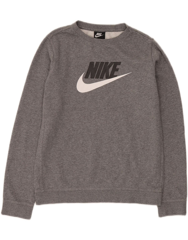 Felpa con grafica NIKE per ragazzi 13-14 anni XL grigio chiazzato