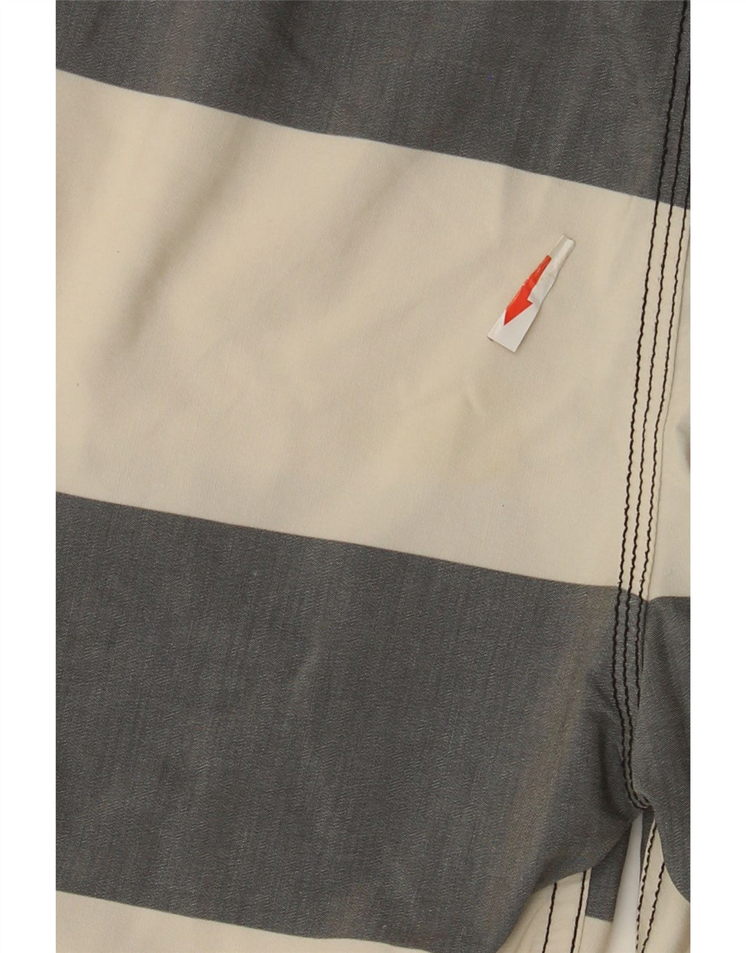 Pantaloncini da bagno da uomo Quiksilver di grandi dimensioni in poliestere a righe bianco sporco