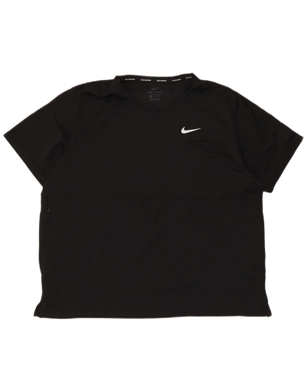 T-shirt Nike Dri Fit da uomo 2XL nera in poliestere
