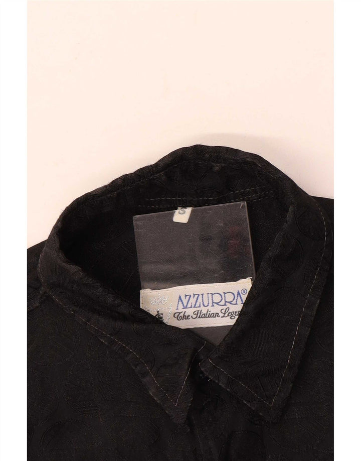 Camicia Azzurra Uomo Small Nera Geometrica