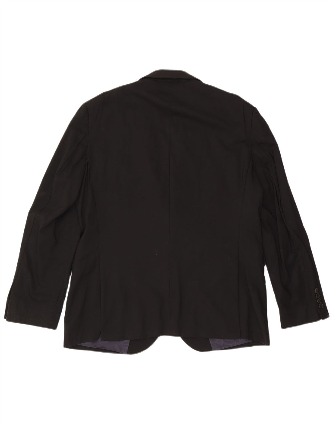 Giacca blazer da uomo a 2 bottoni su misura John Lewis UK 44 2XL Lana nera