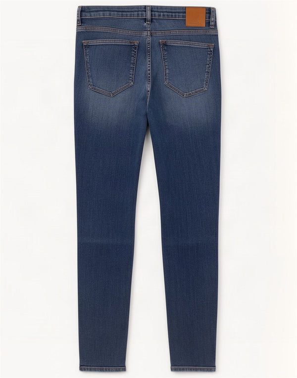 Massimo Dutti Jeans skinny a vita media da donna EU 38 Small W28 L29 Blu Cotone