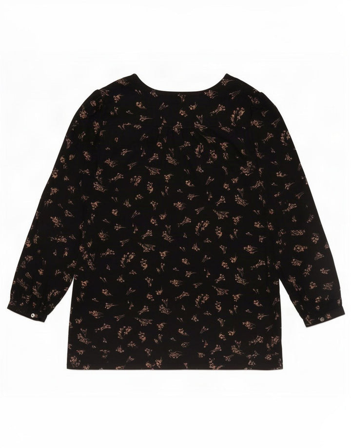 Top tunica oversize da donna Fat Face UK 14 Viscosa floreale nera media