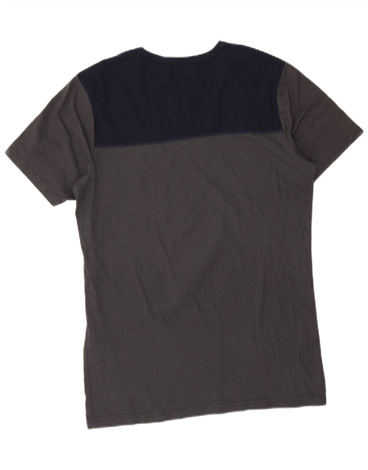 Jack & Jones T-shirt grafica da uomo Top in cotone color block grigio medio