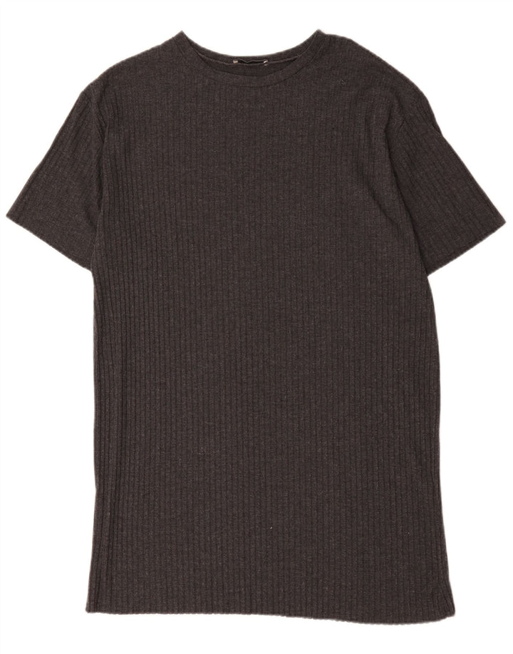 Abito T-shirt Trafaluc da donna Zara UK 14 Poliestere grigio medio