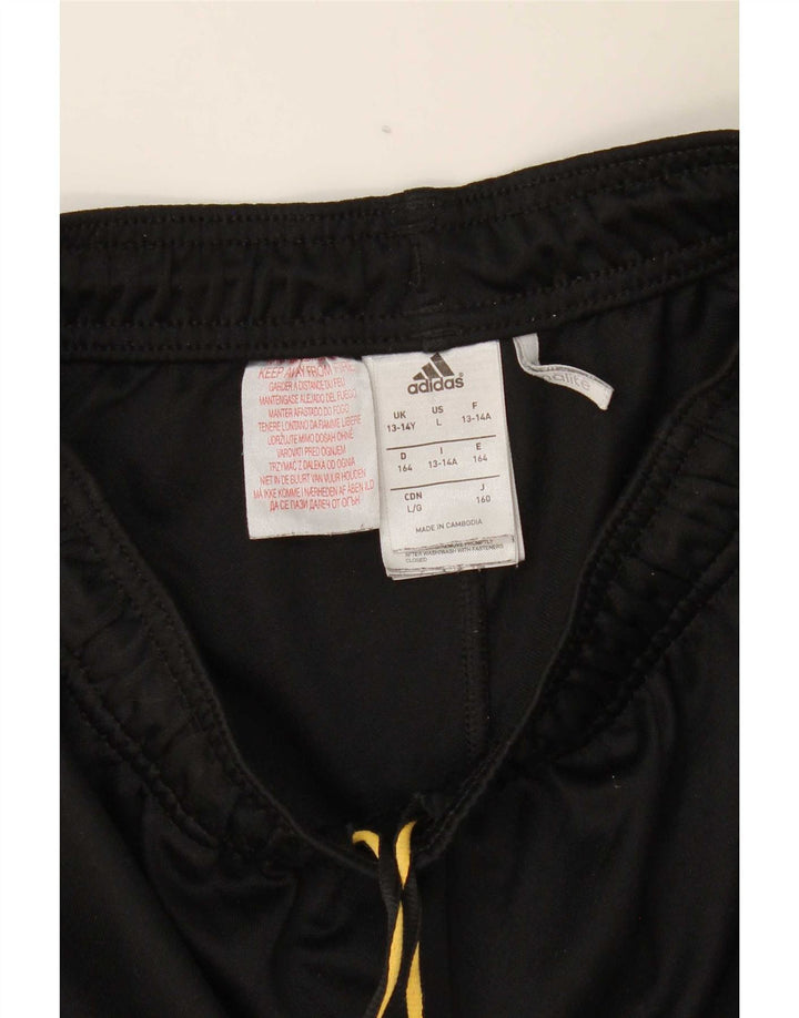 Pantaloni della tuta Adidas Climalite da ragazzo 13-14 anni in poliestere nero