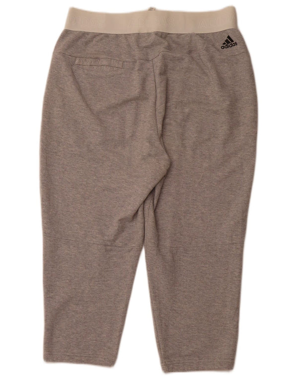 Pantaloni da tuta con grafica ADIDAS da donna UK 12/14 Chevron grigio medio