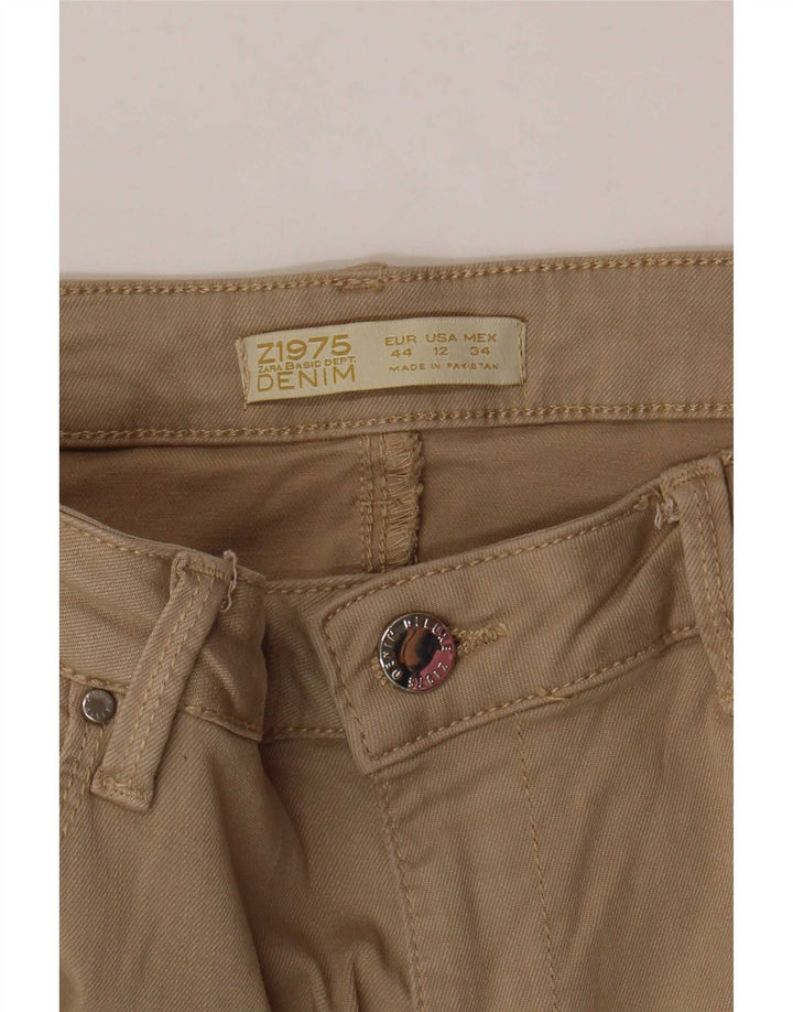 Jeans slim da donna Zara EU 44 XL W34 L30 Beige