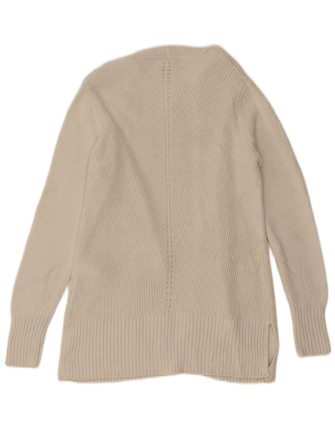 Maglione cardigan aperto da donna Fat Face UK 10 piccolo acrilico beige