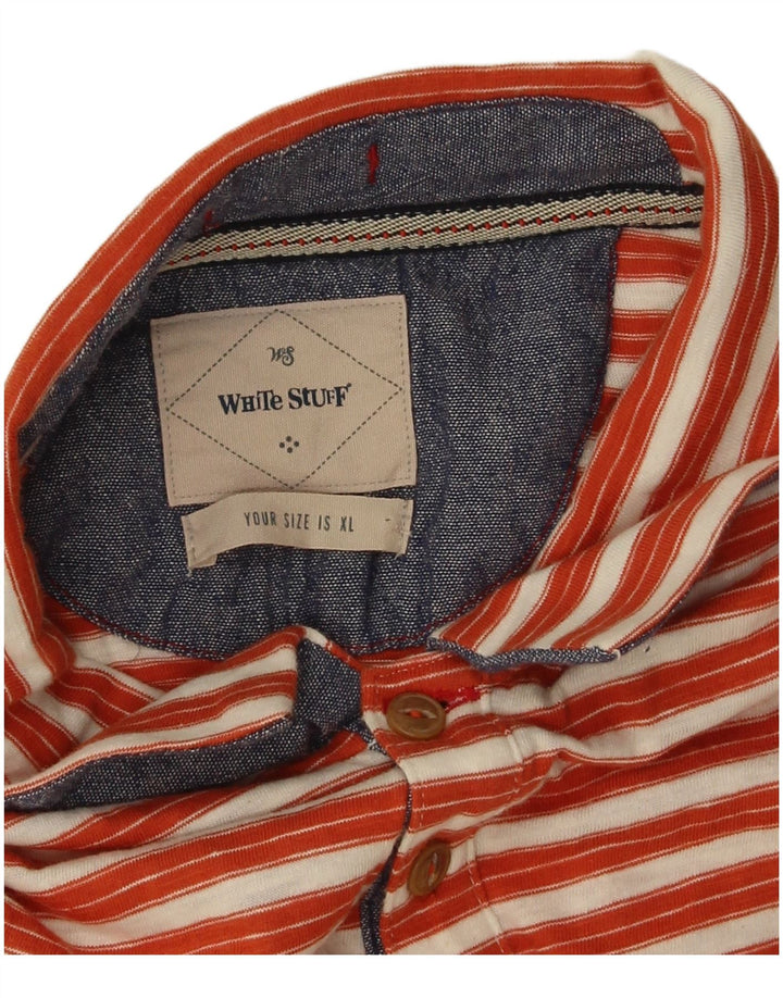 Polo da uomo White Stuff XL in cotone a righe rosse