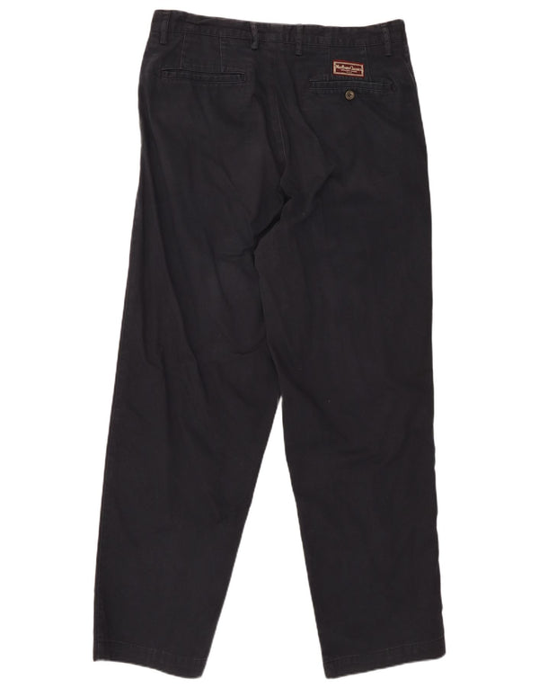 Pantaloni chino dritti da uomo Marlboro Classics EU 52 XL W38 L31 Blu navy