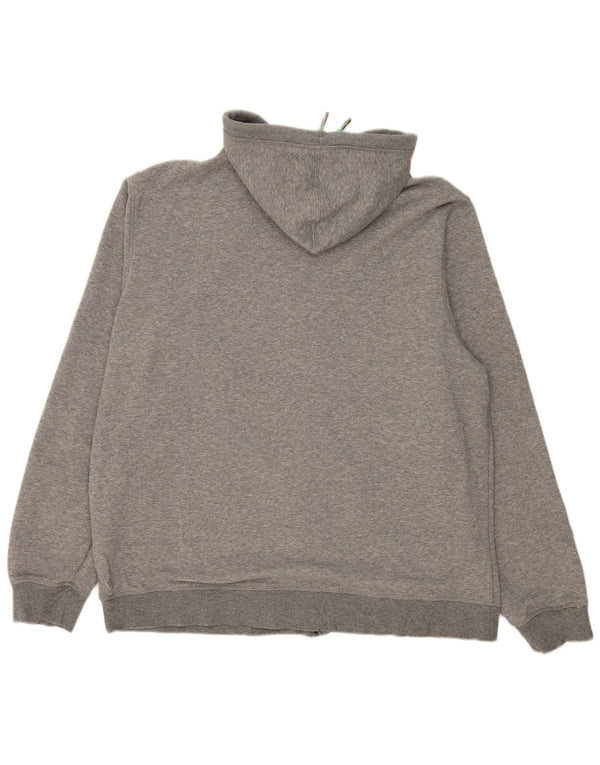 Felpa con cappuccio e zip da uomo Puma 2XL cotone chiazzato grigio