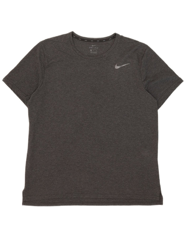 T-shirt Nike Dri Fit da uomo Top XL in poliestere grigio