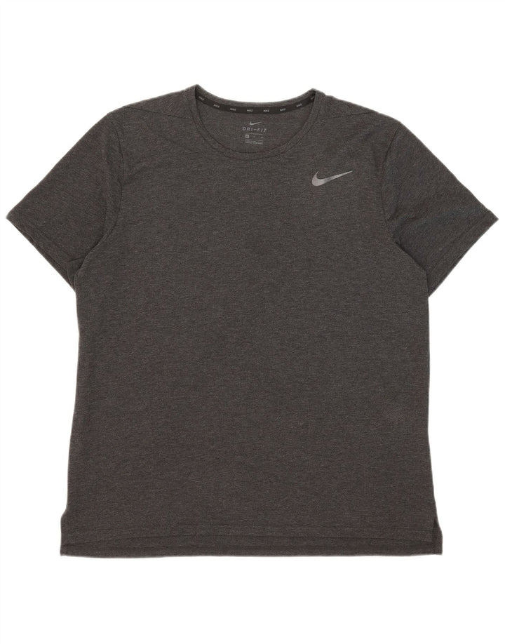 T-shirt Nike Dri Fit da uomo Top XL in poliestere grigio