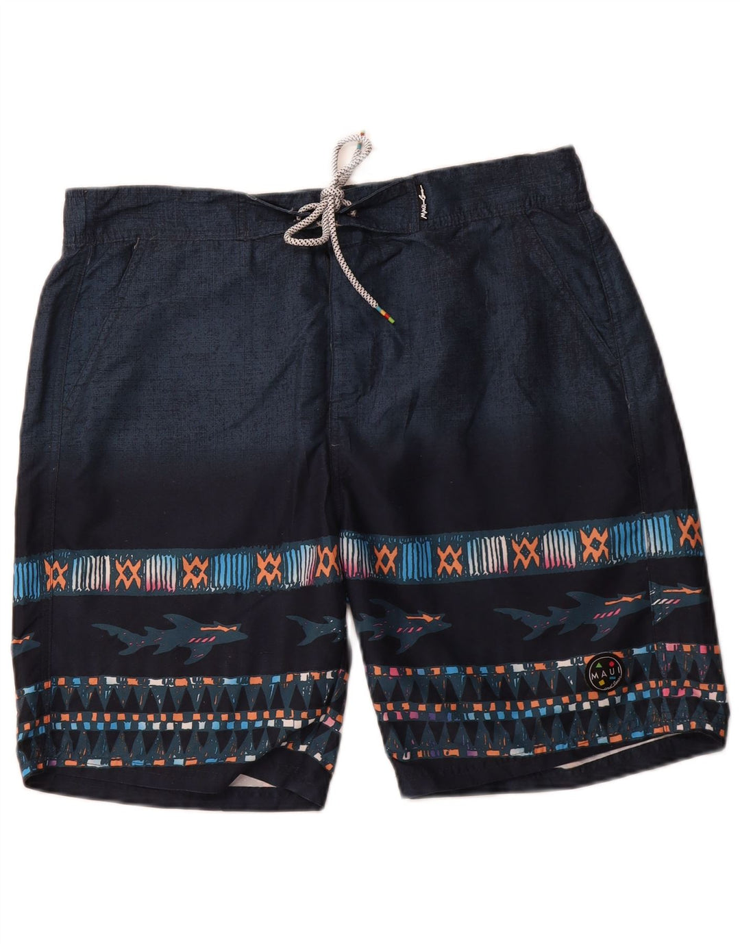 MAUI AND SONS Pantaloncini da bagno da uomo XL Poliestere geometrico blu navy