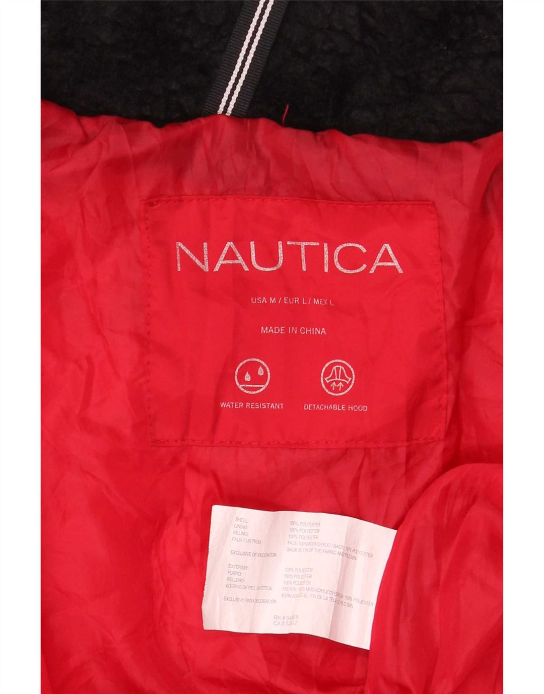 Giacca imbottita da donna Nautica UK 14 poliestere rosso medio
