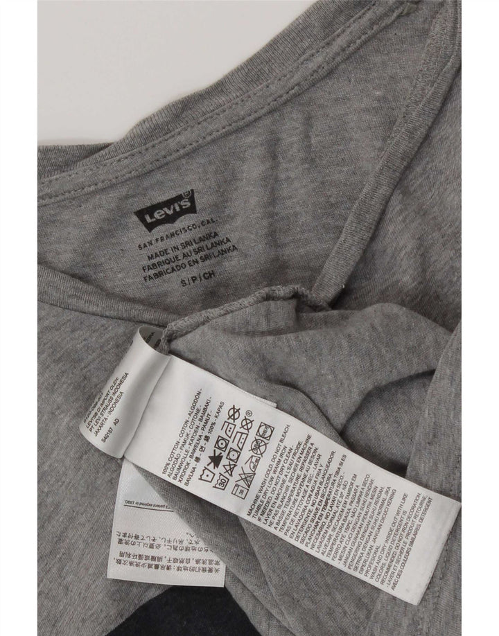 T-shirt grafica da uomo Levi's Top in cotone chiazzato grigio piccolo