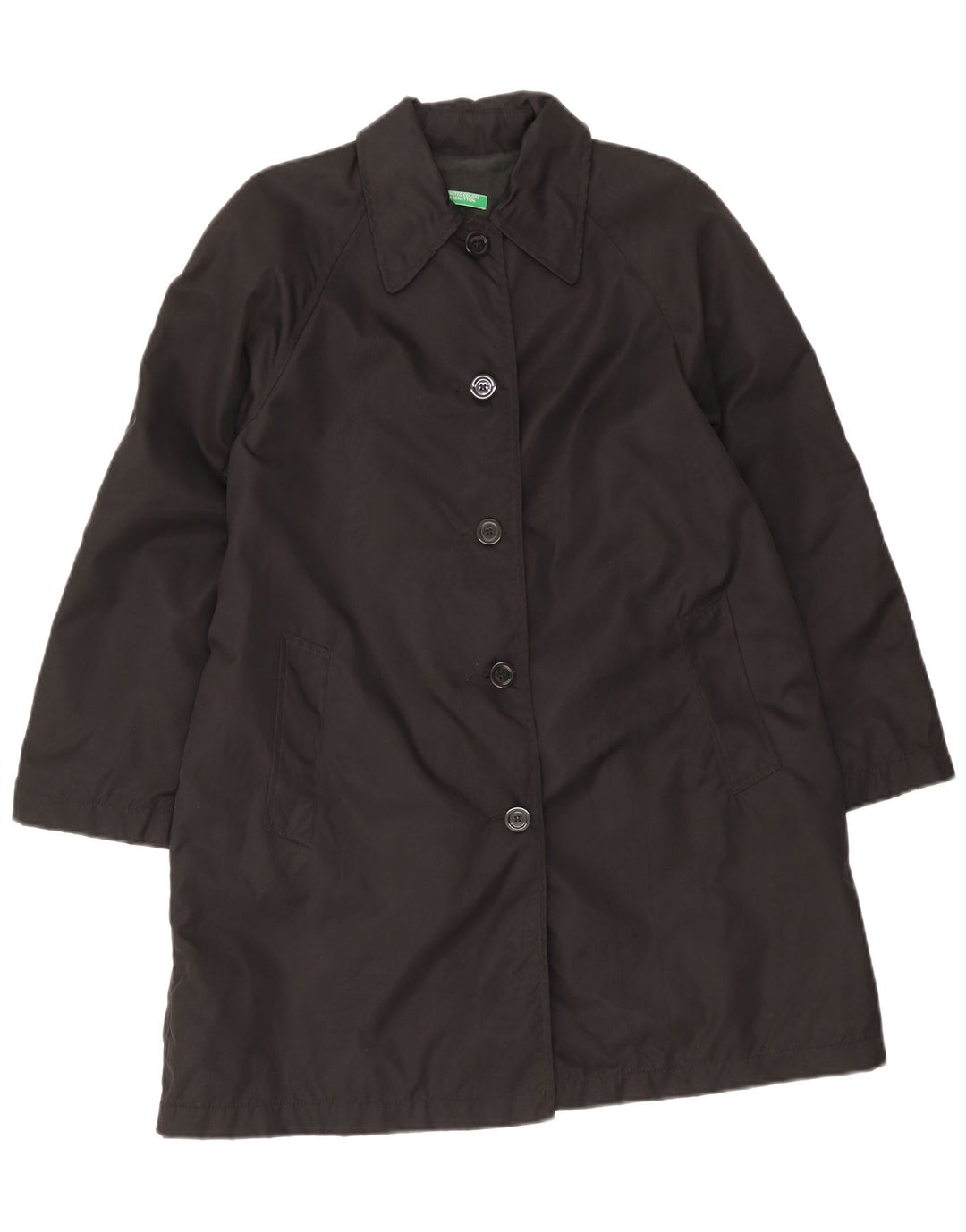 Cappotto oversize da donna Benetton UK 10 Small Nero in poliammide