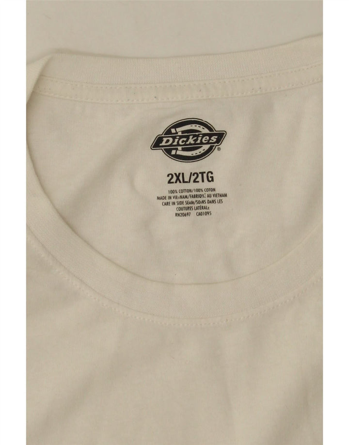 T-shirt grafica da uomo Dickies Top 2XL cotone bianco