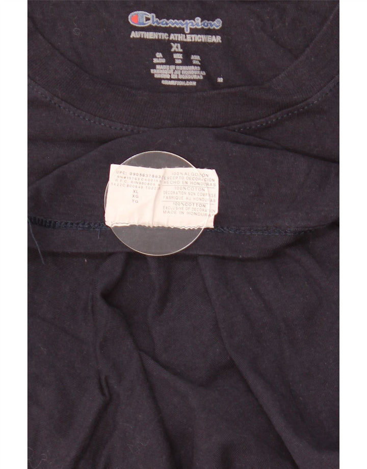 T-shirt da uomo Champion Top XL in cotone blu navy