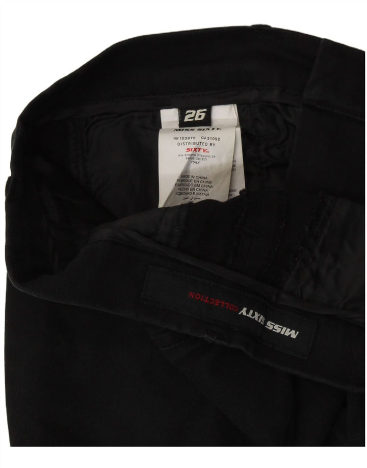 MISS SIXTY Pantaloni chino skinny da donna W26 L28 cotone nero