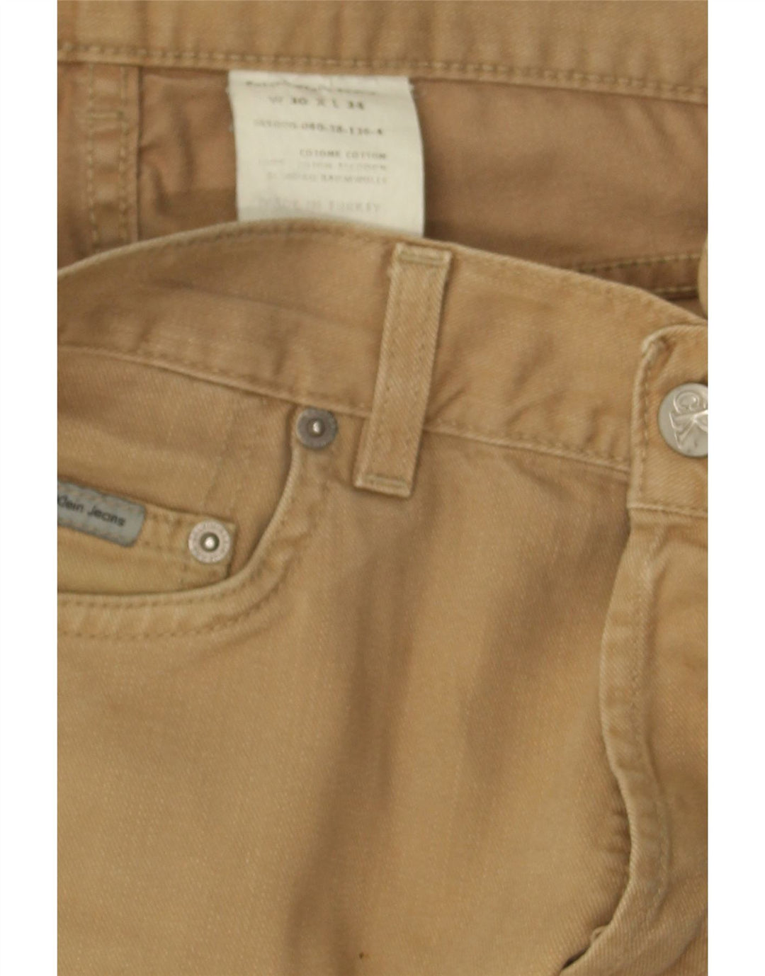 CALVIN KLEIN Womens Straight Jeans W30 L29  Brown Cotton Vintage Calvin Klein and Second-Hand Calvin Klein from Messina Hembry 