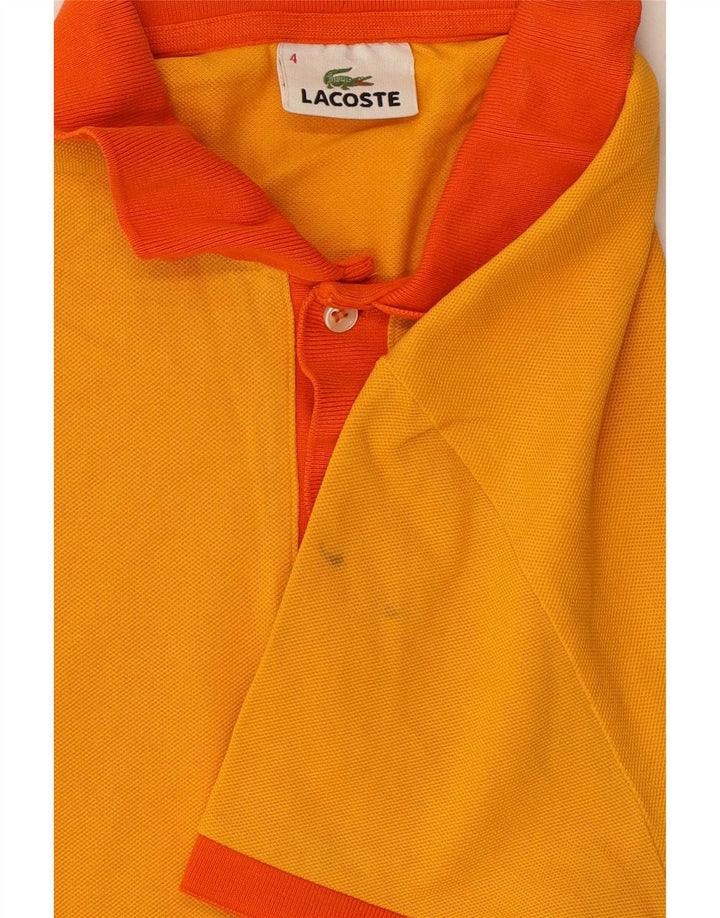 Polo da rugby da uomo Lacoste taglia 4, cotone giallo medio