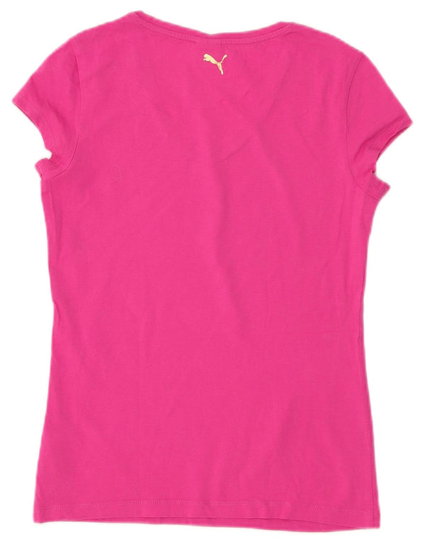T-shirt grafica da donna PUMA Top UK 8 Small in cotone rosa