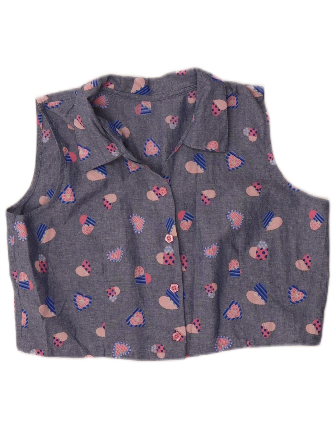 Set gonna vintage da donna in 2 pezzi media W32 blu geometrico