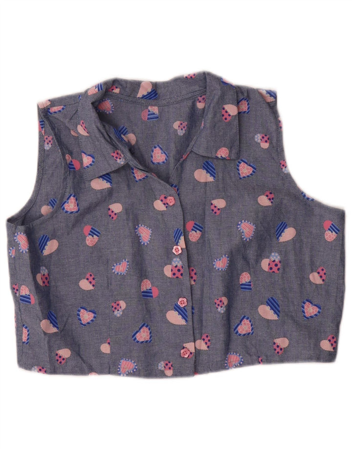 Set gonna vintage da donna in 2 pezzi media W32 blu geometrico