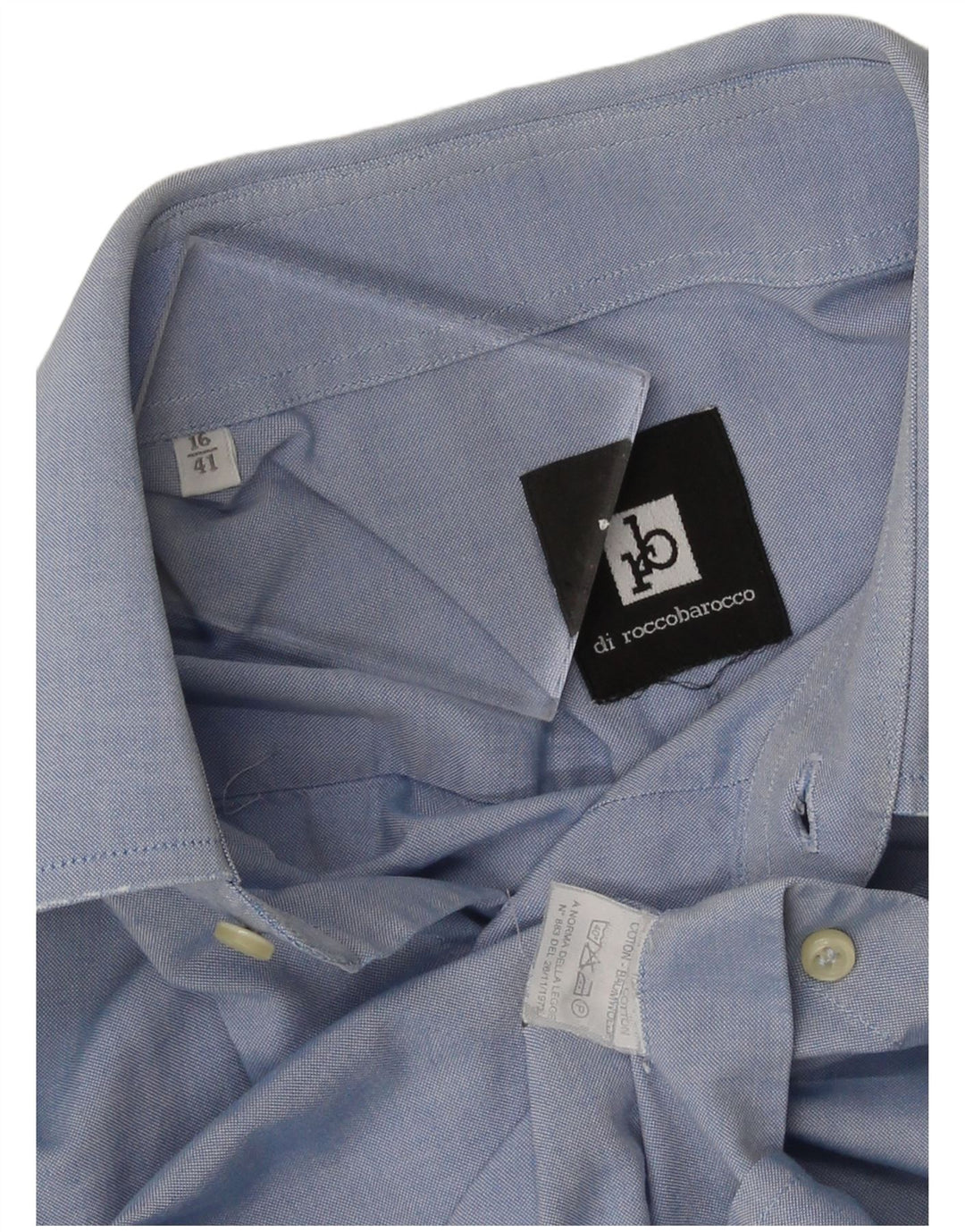 Camicia da uomo Roccobarocco taglia 41 16 grande cotone blu