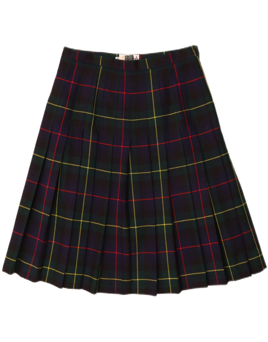 Gonna a pieghe Pringle da donna a coltello EU 42 Large W30 scozzese blu navy