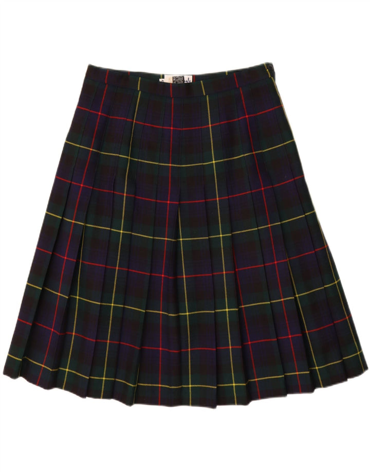 Gonna a pieghe Pringle da donna a coltello EU 42 Large W30 scozzese blu navy