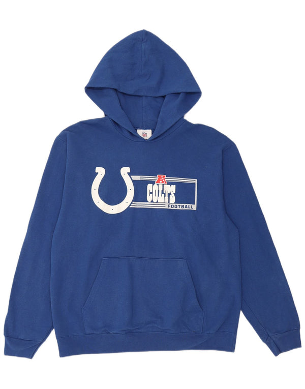 Felpa con cappuccio grafica da uomo NFL grande in cotone blu