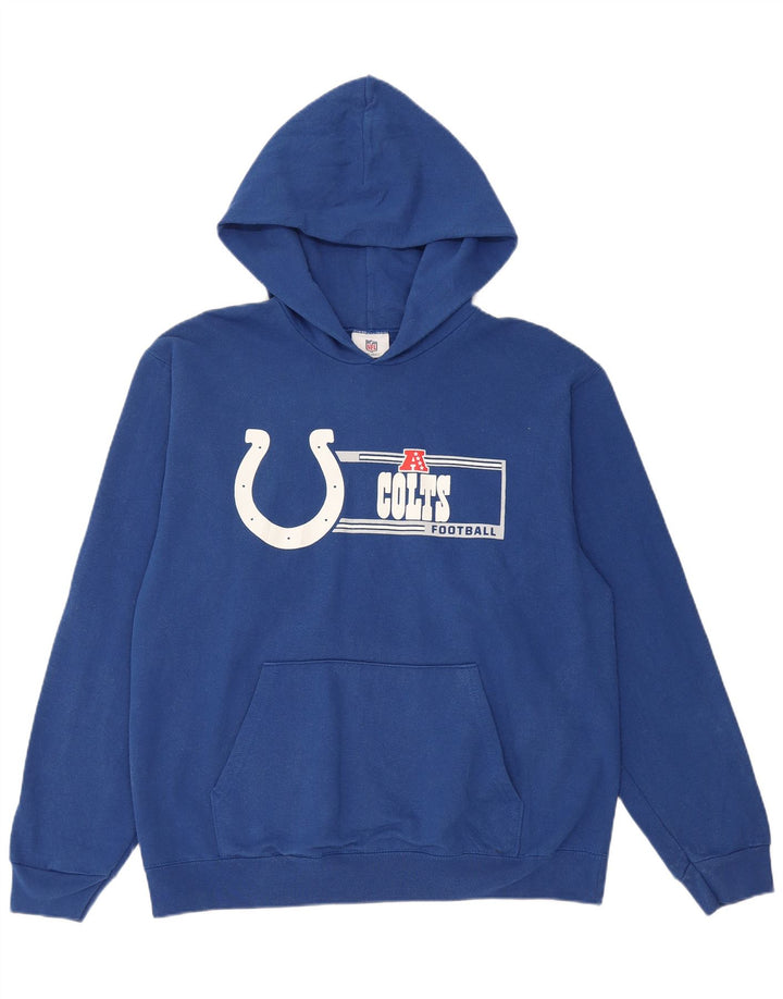 Felpa con cappuccio grafica da uomo NFL grande in cotone blu