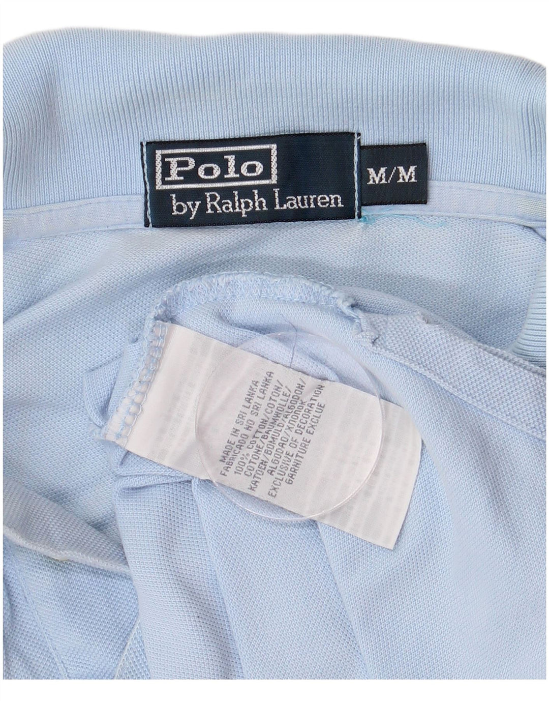 Polo Ralph Lauren da uomo in cotone blu medio