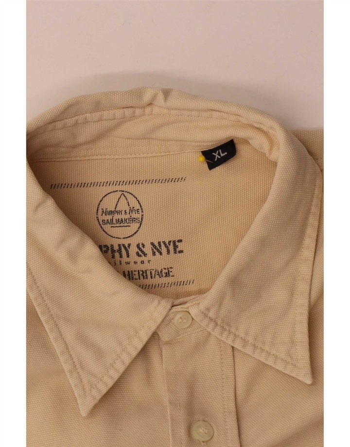 Camicia da velaio da uomo Murphy & Nye XL in cotone beige