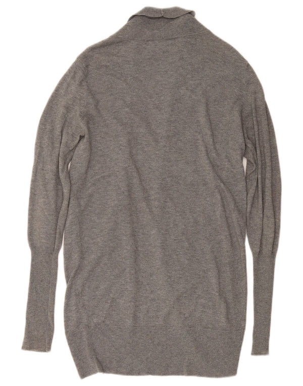 MOSSIMO Womens Open Cardigan Sweater UK 14 Medium Grey Cotton