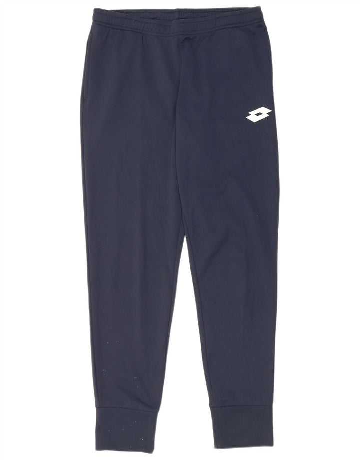 Pantaloni da tuta da uomo Lotto Joggers medio poliestere blu navy