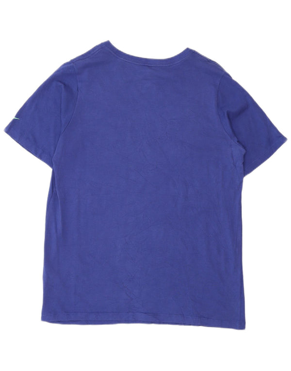 T-shirt grafica Nike da donna con taglio atletico, taglia UK 18 XL, cotone blu