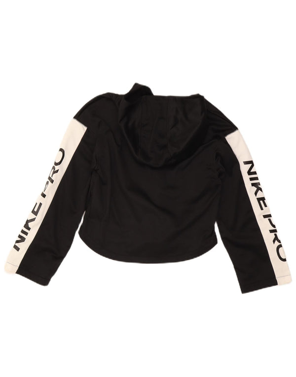 Felpa con cappuccio corta Nike per ragazze, 12-13 anni, grande, colore nero