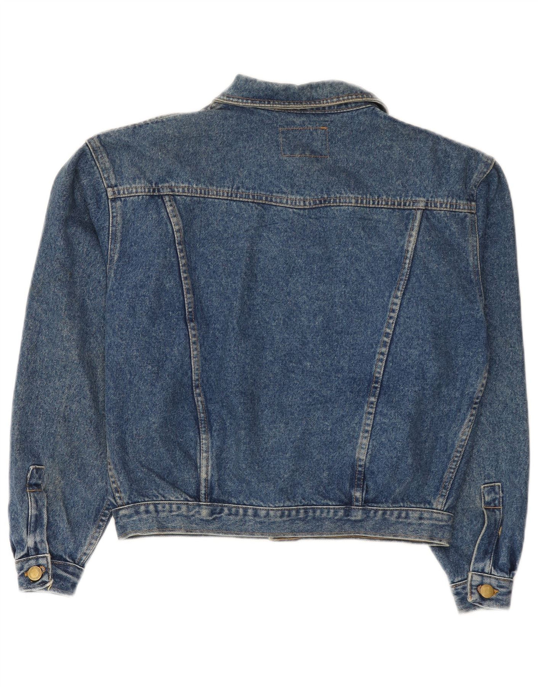 Giacca di jeans vintage da donna UK 14 cotone blu medio